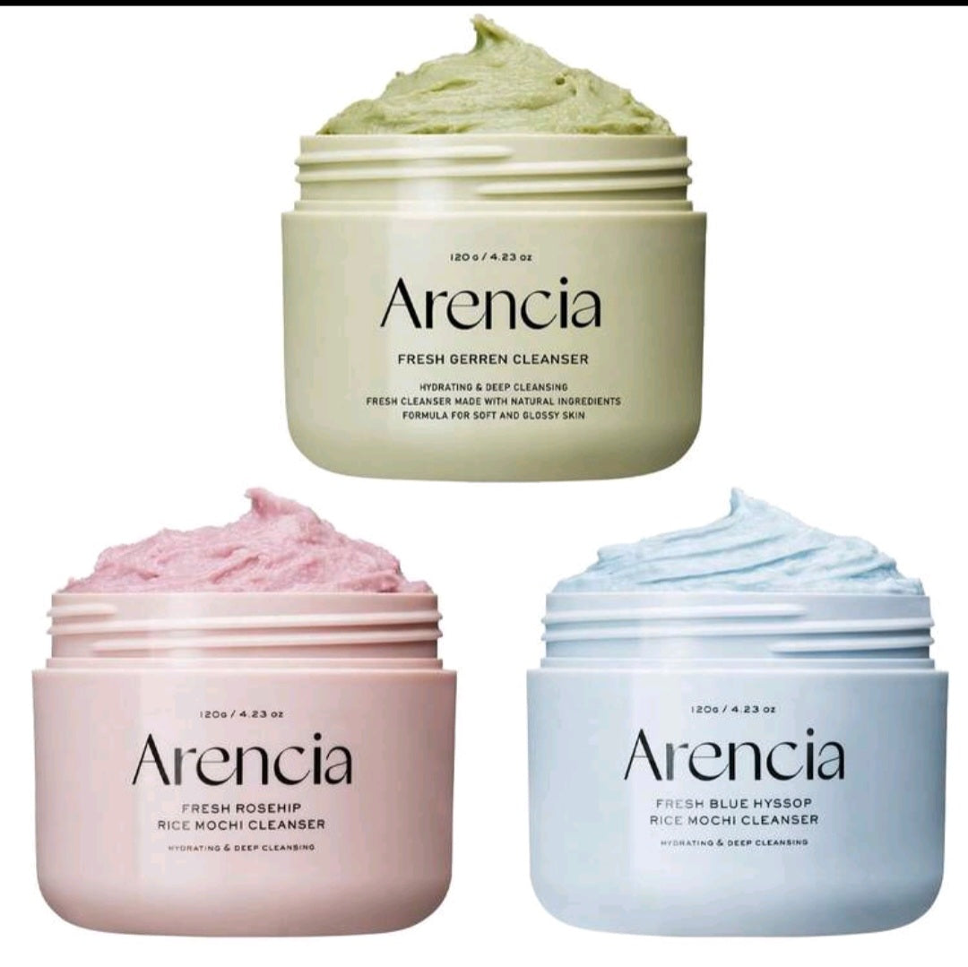 Arencia Fresh Green Rice Mochi Cleanser | Deep Cleansing & Hydrating Facial Cleanser (120g)