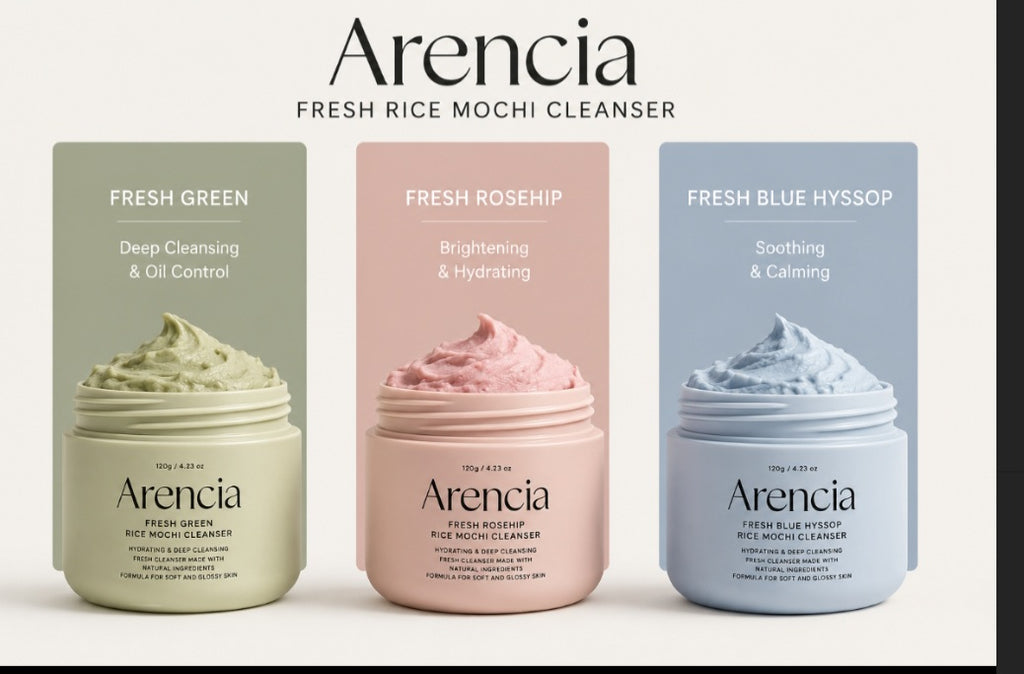 Arencia Fresh Green Rice Mochi Cleanser | Deep Cleansing & Hydrating Facial Cleanser (120g)