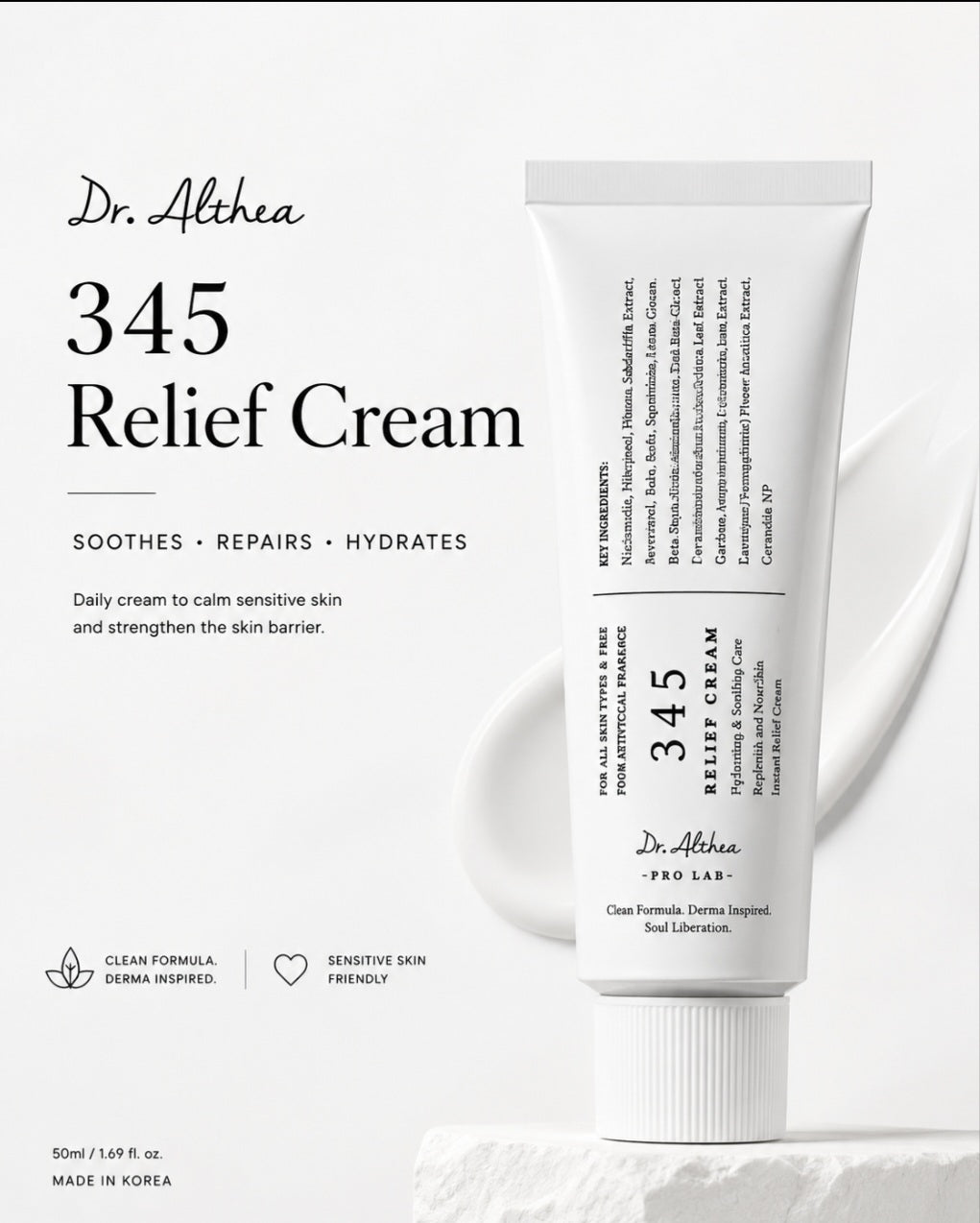 Dr. Althea 345 Relief Cream | Barrier Repair & Daily Moisturizer (50ml)