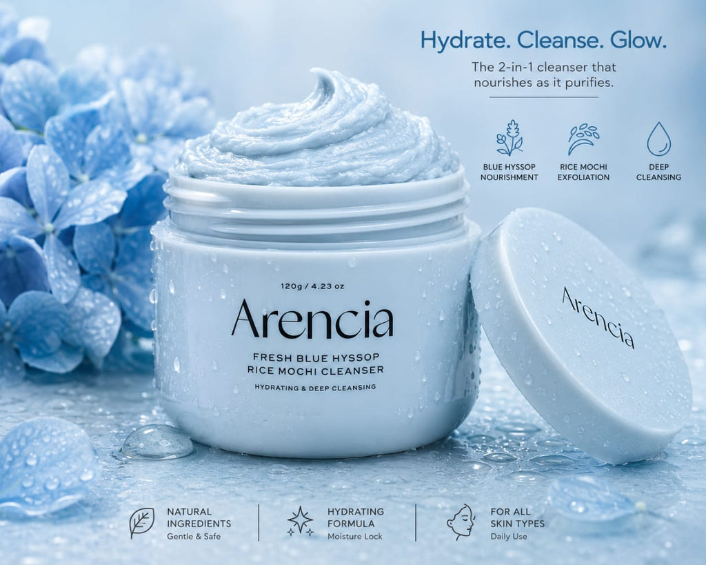 Arencia Fresh Green Rice Mochi Cleanser | Deep Cleansing & Hydrating Facial Cleanser (120g)